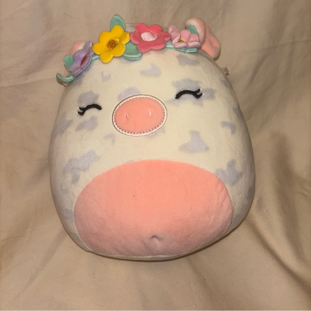 Squishmallow 2/$30 Rosie the Spotted Pig with Flower Crown 8”